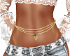 Gold Belly Chain Heart