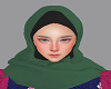 hijab hijau tua