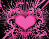black&pink heart dress