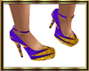 Purple Gold Sequin Heels
