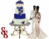 Blue & White Wedding Cak