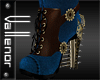 -V- Steampunk Boots Blue