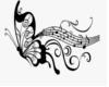 Butterfly music tattoo