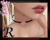 Rose/Flower Choker Pink