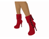 Red booties buttons