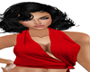 red sleeveless top