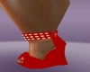  red  wedge heel