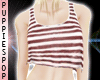 [3P] Stripe Tops-Red