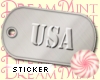 USA Dog Tag Sticker