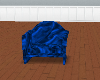 blue silk chair
