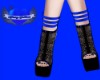 Blue Lace Heels