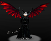 Vampire Black Outfits Red Wings