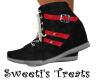 black & red runner boot