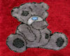 Red Tatty Teddy Rug