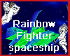 Rainbow Fighter Spaceshi