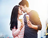 Ice cream kiss romantic