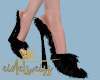 e_black fur heels