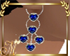 BLUE HEARTS diamond EARR