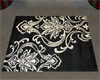 Black white rug