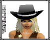 black hat blonde hair