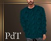 PdT Teal Cable Sweater