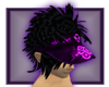 Black Hair Purple Hat