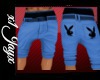 Blue PlayBoy Shorts