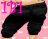 1B1 black shorts : F
