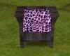 Pink leopard chair