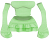 Leslie 2Pc Green Dress