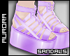 α. Sandals Purple