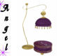Purple Silk Floor Lamp