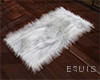 White fur rug