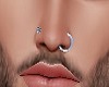 Blue nose piercings