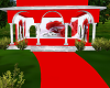 wedding room red &b whit