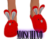 Red Bunny Slippers 