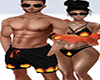 couple flame bikini top