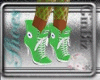 Green High Heel Sneakers