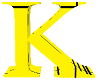 letter K yellow