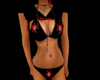 Rave bikini &top blk/red