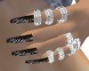 Black Zebra Nail Art