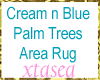 Cream Palm Tree Area Rug