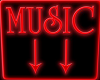 Red Neon Music Sign