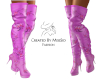 Pink Blossom Thigh Boots
