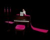 Wood Piano /pink Canddle