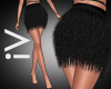 IVI Black Feather Skirt