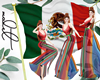 M. Mexican Flag w/Poses