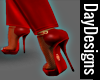 Red Fishnet Pumps