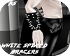 White SPiked Bracers