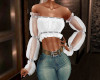 Western White Lace Top